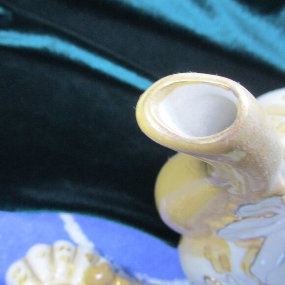 Harvest Pumpkin Gourd Teapot Ivory and Gold by Heather Goldminc Blue Sky - Picture 5 of 10